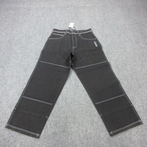 Vintage‎ P Miller Master P Jeans Mens 38x32 Black Relaxed Fit Straight Denim